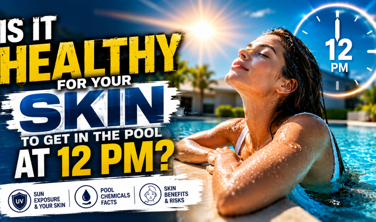 Is it healthy for your skin to get into your pool at 12 pm