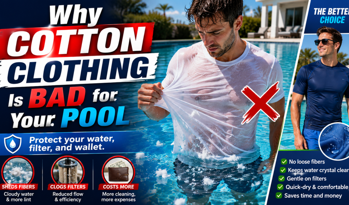 Why you should not wear cotton clothes in your pool