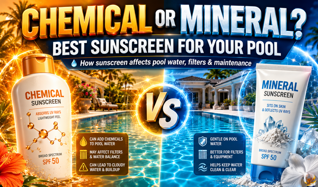 Chemical or mineral sunscreen better for your pool
