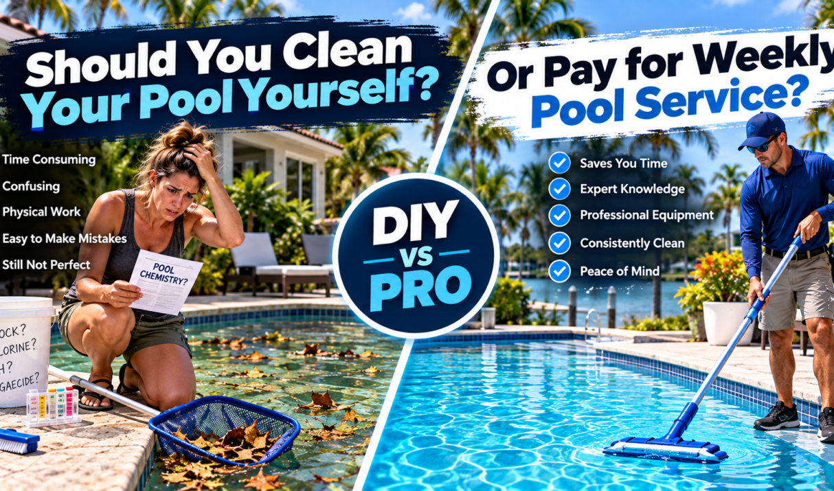 Can I do a weekly pool cleaning myself or should I pay for a service
